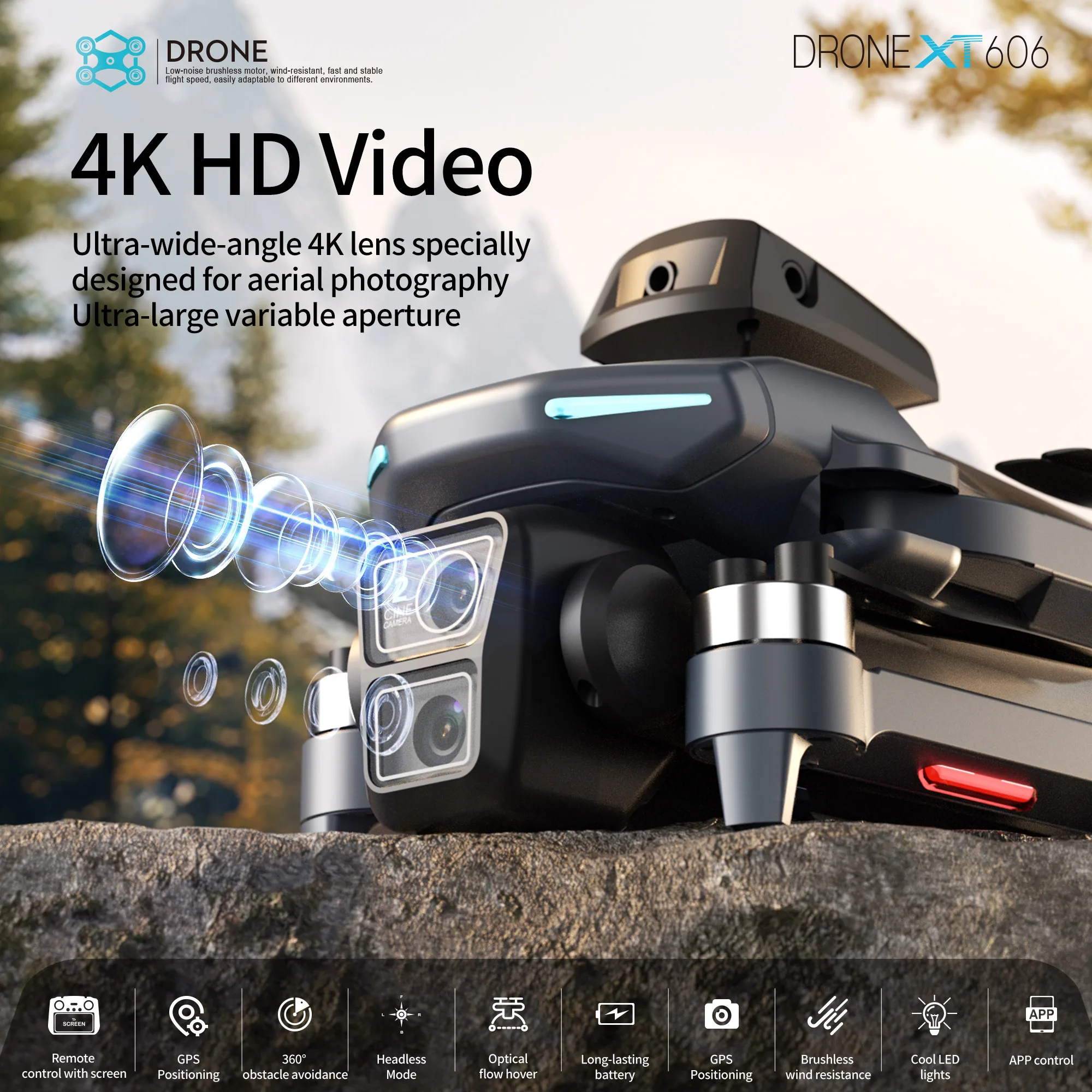 طائرة بدون طيار XT606 الأصلية  - مراجعة Drone Surveying وسعره